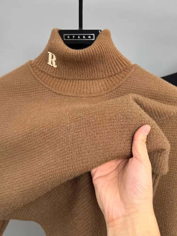 Luxury Embroidered High‑Neck Sweater