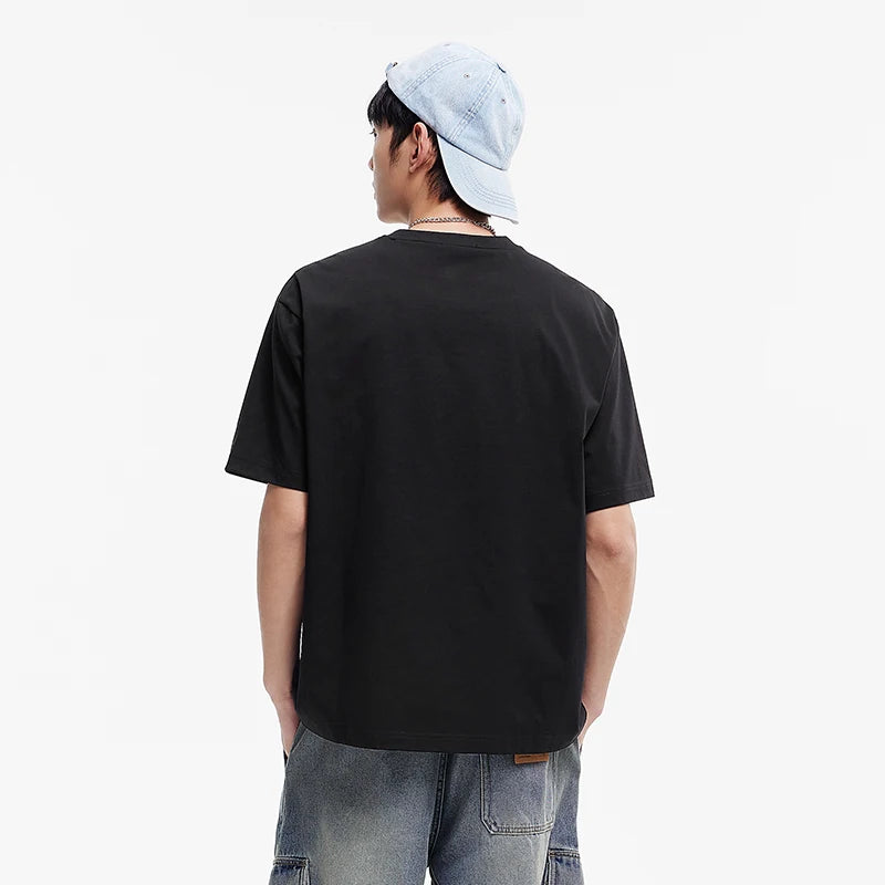 Semir Short Sleeve T-Shirt Men 2025 New Summer Cool Feeling Panda Print Embroidered Loose Top for Trendy and Comfortable Style