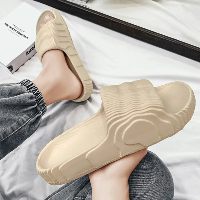 Unisex Summer EVA Platform Slippers — Soft‑Sole Open‑Toe Beach Slides for Women & Men (Sizes 29–46)