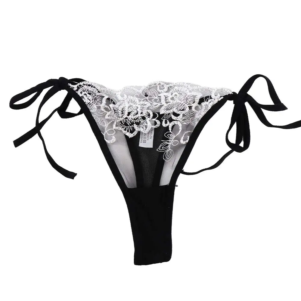 Low‑Waist Transparent Mesh Briefs