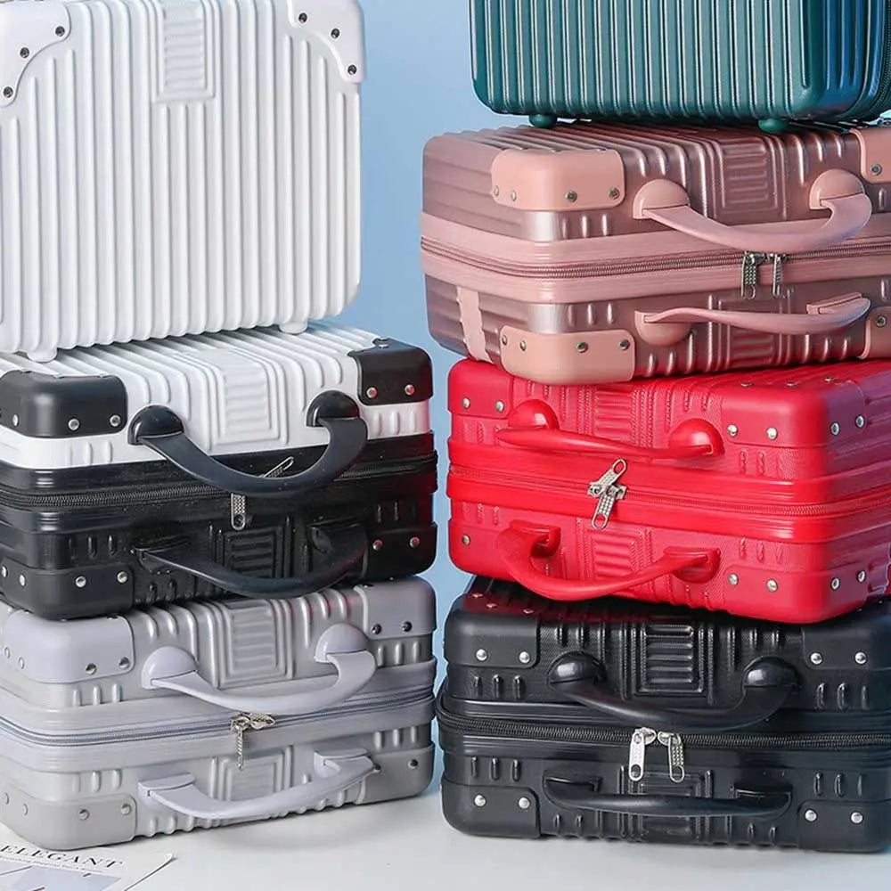 Mini Travel Cosmetic Suitcase – Durable Makeup Organizer Box with Lock