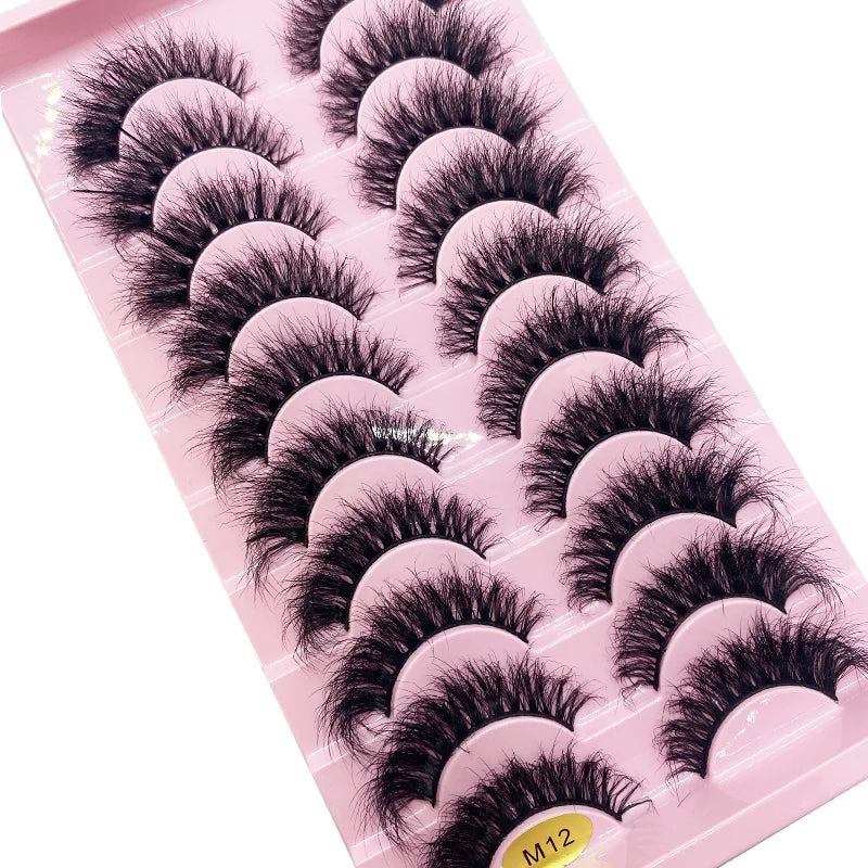 HBZGTLAD New 10 Pairs Natural False Eyelashes Fake Lashes Long Makeup 3d Mink Lashes Extension Eyelash Mink Eyelashes for Beauty
