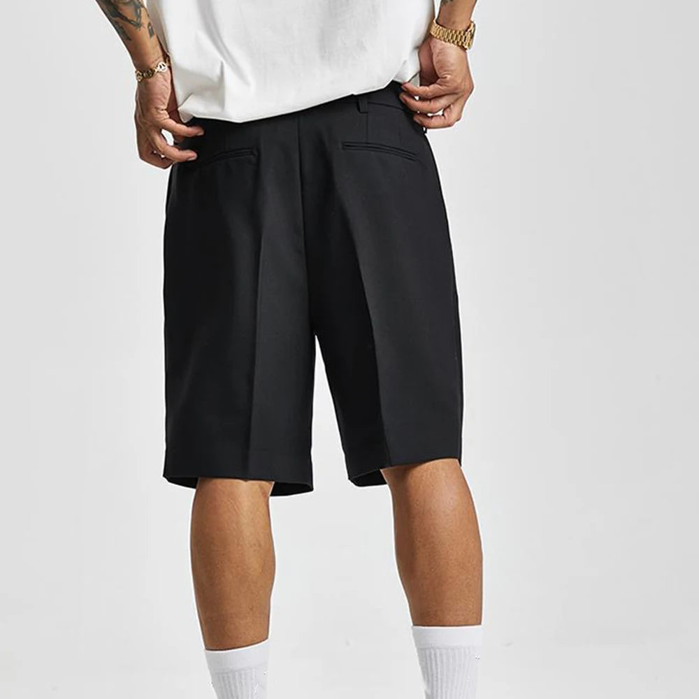 Straight‑Fit Suit Shorts
