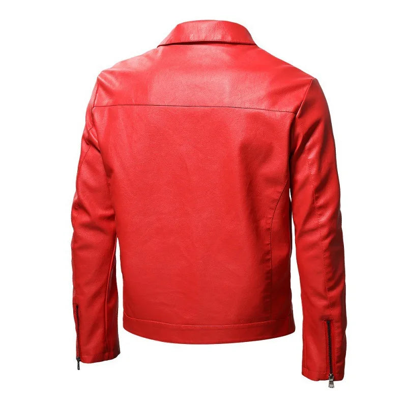 Slim PU Leather Rider Jacket