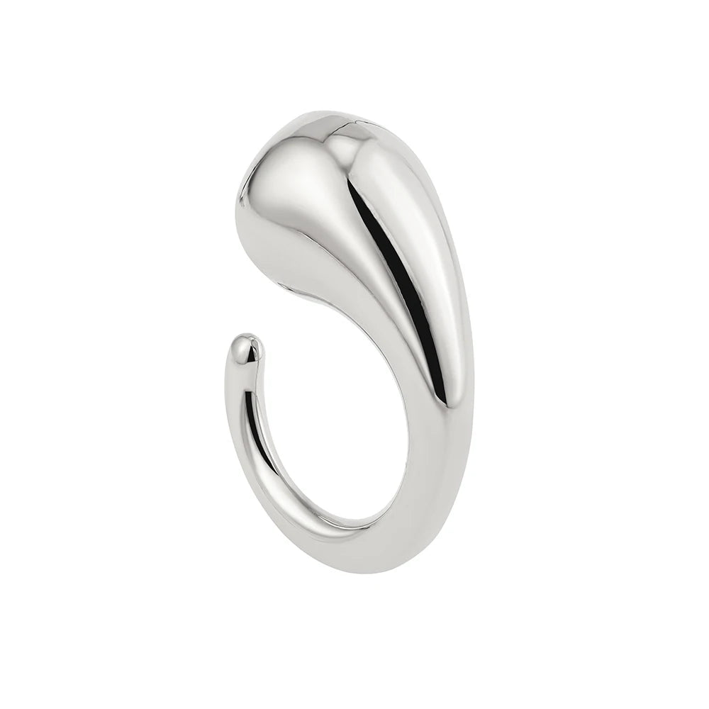 Vintage Stainless Steel Rings for Women Punk Chunky Irregular Smooth Adjustable Open Ring Jewelry Weddings Gifts