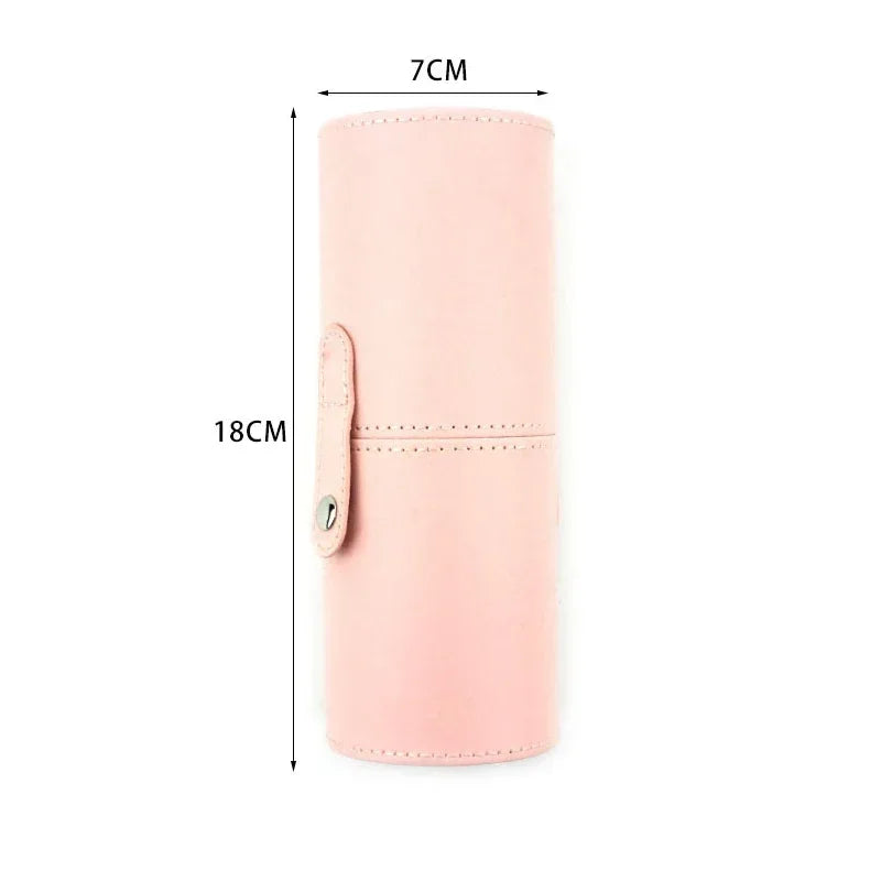 Makeup Brushes Holder Bag Portable Travel PU Marbling Empty Container Storage Cosmetics Brush Pen Brushes Organizer Makeup Tools