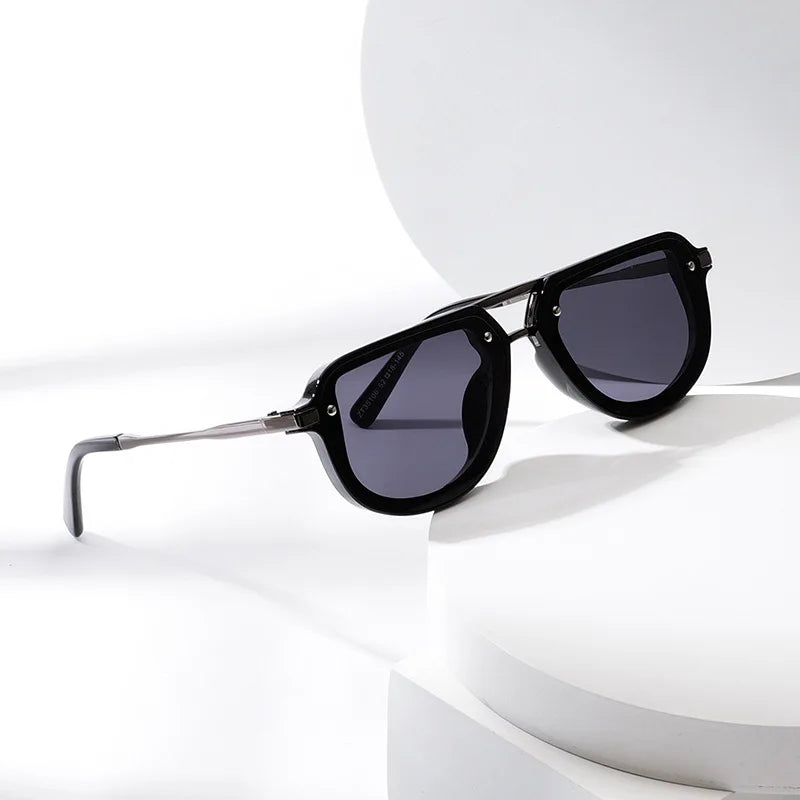 SHAUNA Retro Small Oval Women Luxury Sunglasses Fashion Rivets Blue Green Shades UV400 Men Trending Punk Sun Glasses