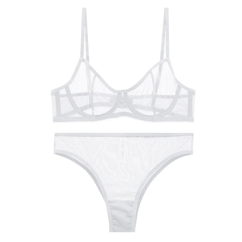 Transparent Seamless Bra Set