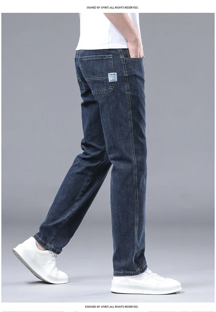 Four‑Season Straight Jeans