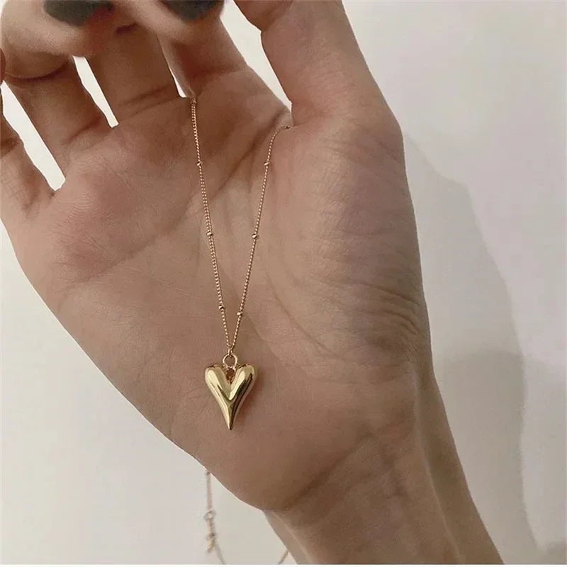 Gold Stainless Steel Water Drop Tassel Necklace – Women’s Fashion Chain