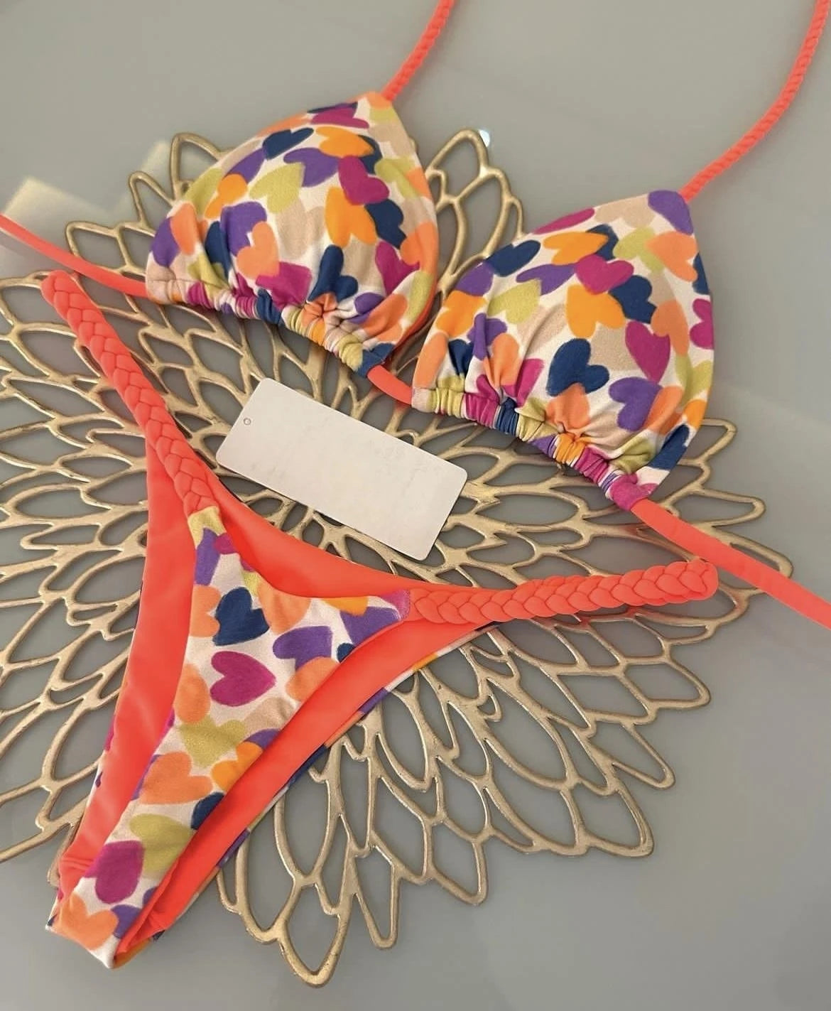 Zebra Print High‑Waist Brazilian Bikini