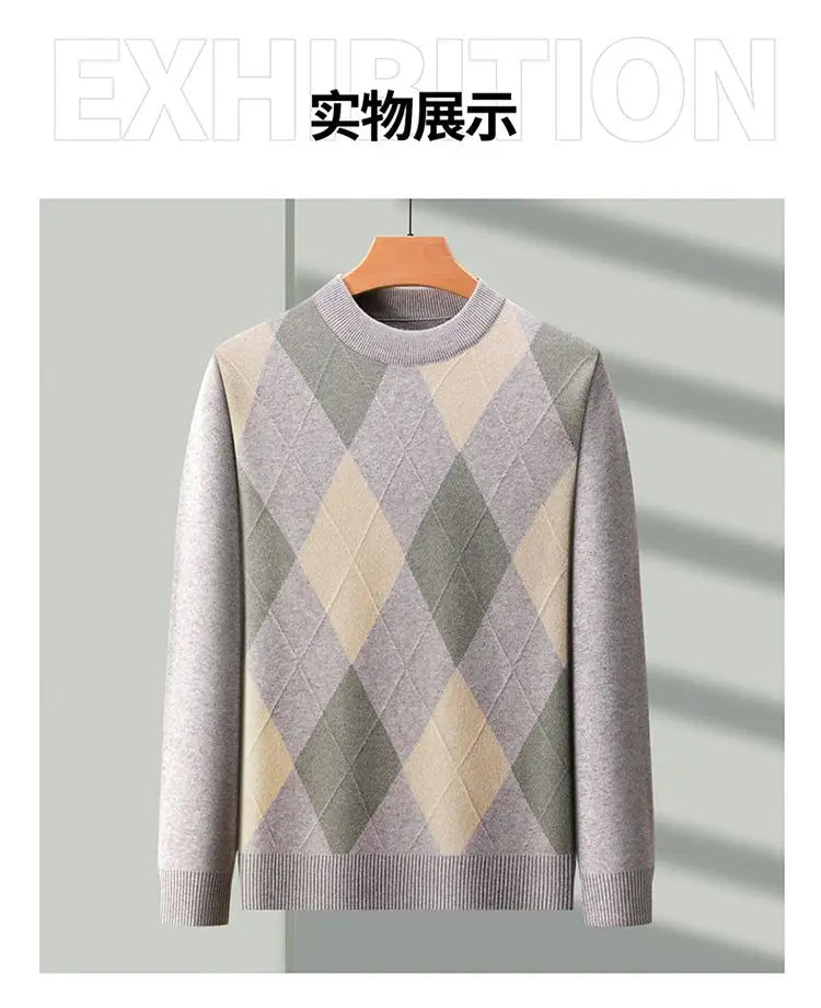 Men’s Autumn Winter Half‑Turtleneck Sweater