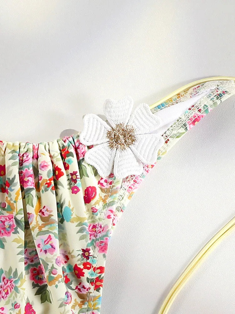 Floral Print Micro Bikini Set