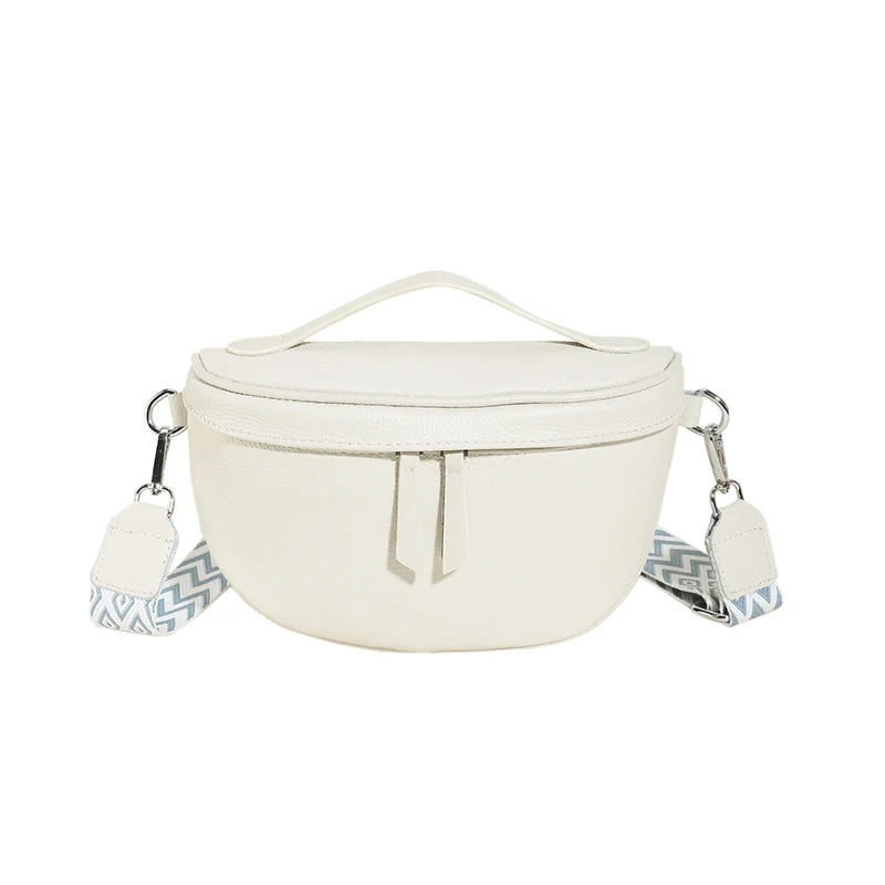 Luxury Genuine Leather Woman Chest Bag High Quality Cow Leather Women's Crossbody Bag With Small Purse Female Handbags Waist Bag