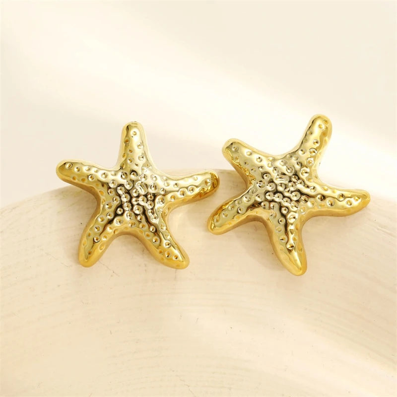 Vintage Metal Shell Stud Earrings for Women Trendy Accessories Personalization Jewelry Earrings Daily Wear Creative Jewelry Gift