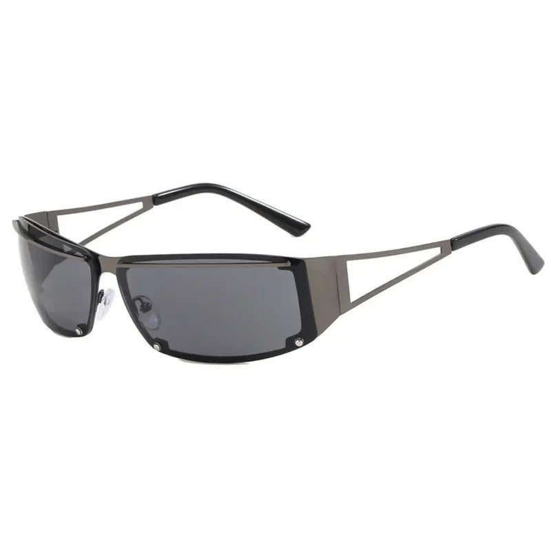 Steam Punk Sunglasses Men Fashion Brand Designer Y2k Gradient Goggle Sun Glasses Men Shades for Women Eyewear Mirror Eyeglasses