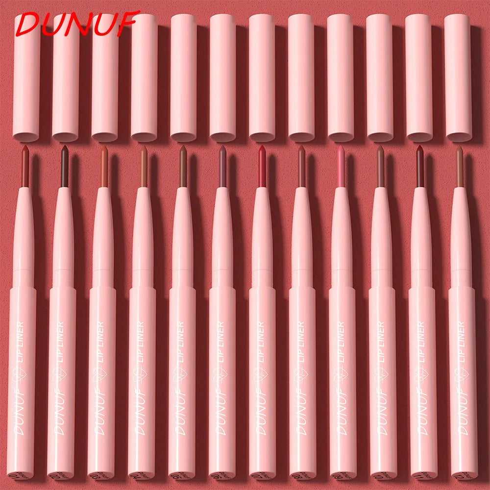 Tapered Nib Lip Liner Pencil Long-Lasting Matte Creamy Plumping Lip Stain Waterproof Natural Nude Brown Slim Lip Liner Makeup