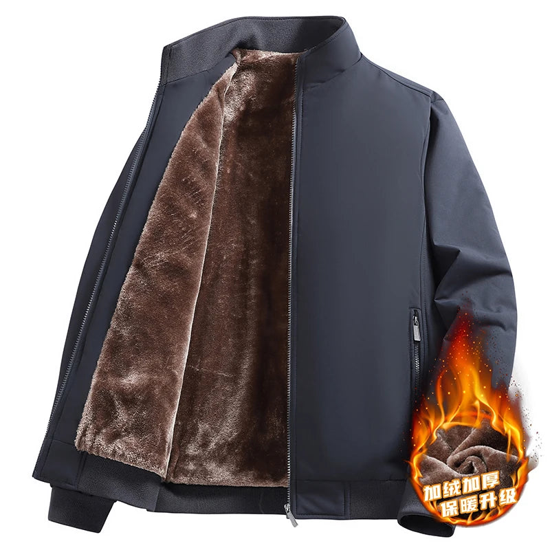 Men's Jacket Stand Collar mens Coat Winter New down jacket fleece Warm Jackets men business leisure coat baseball coats 9985