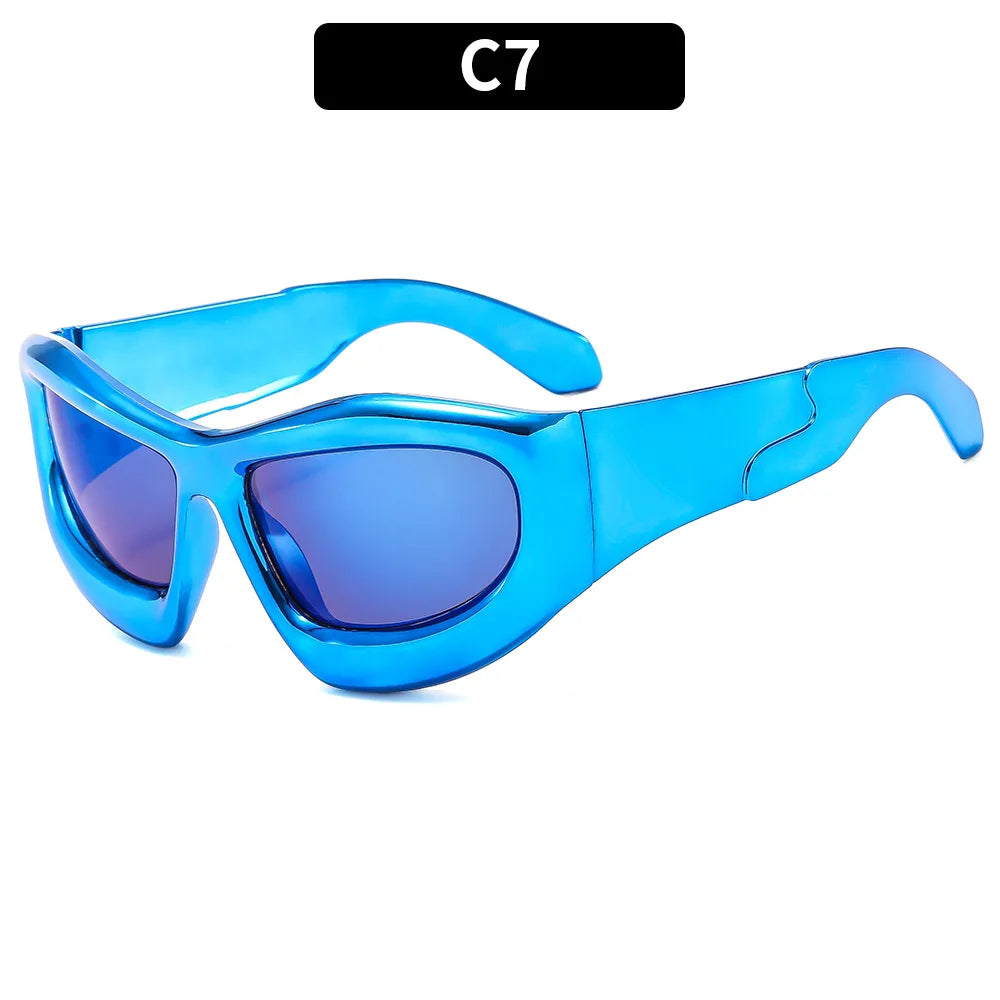 New Women's Fashion Y2K Sunglasses Men and Women Trendy Hip-Hop Sun Glasses Outdoor Sports Cycling Eyewear UV400 Gafas De Sol