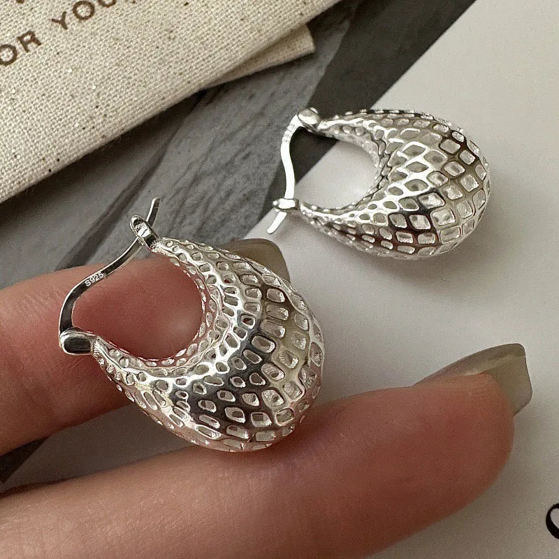 Women’s 925 Sterling Silver Vintage Web Earrings – Hypoallergenic Trendy Big Statement Party Jewelry925 Sterling Silver Vintage Earrings For Women Trendy Simple Big Web Earring Jewelry Prevent Allergy Party Accessories