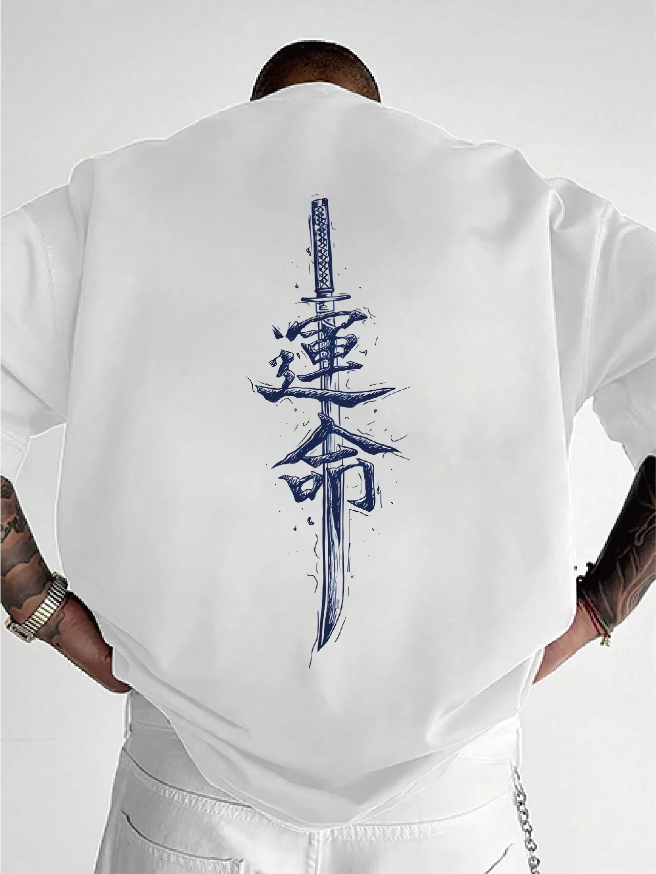 Blue Samurai Sword T‑Shirt
