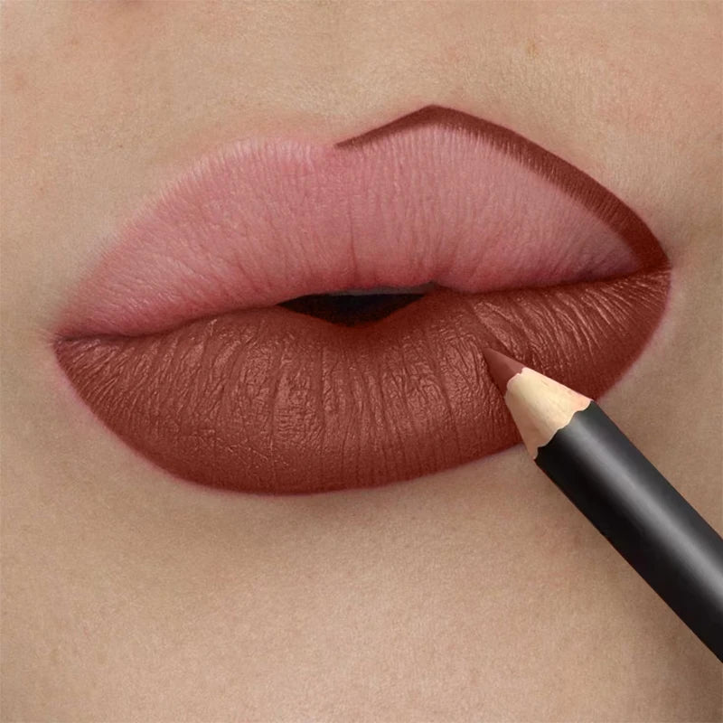 13 Colors Waterproof Nude Matte Lipliner Pencil Red Contour Tint Lipstick Long Lasting High Pigmented Lip Liner Lip Makeup Tool