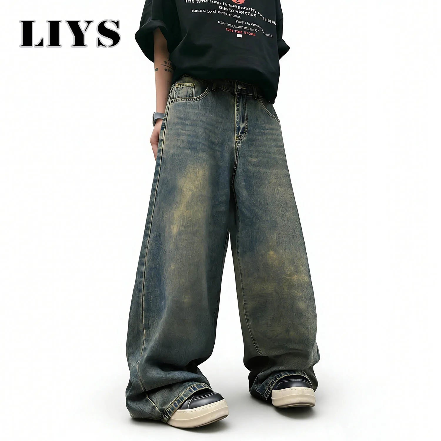 Ultra‑Baggy Wide‑Leg Jeans