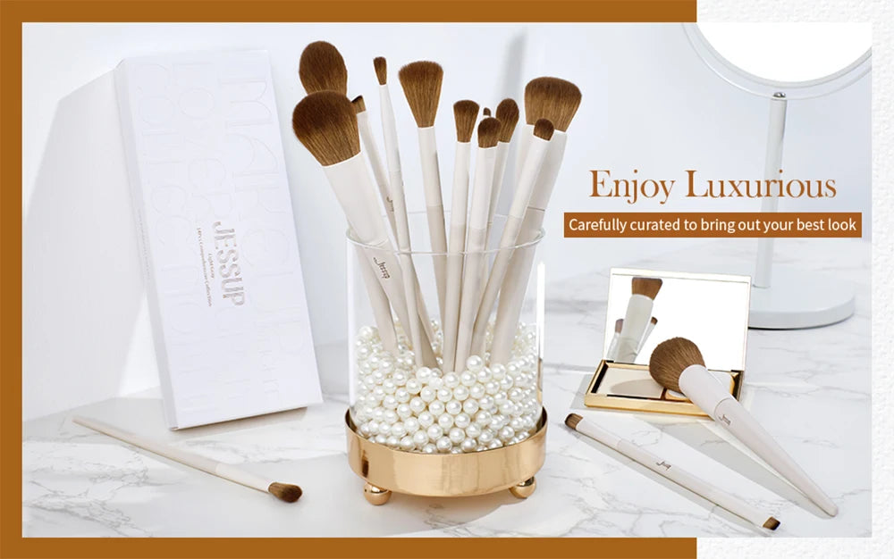 Jessup T329 Makeup Brush Set – 10–14 Piece Professional Synthetic Brush Collection