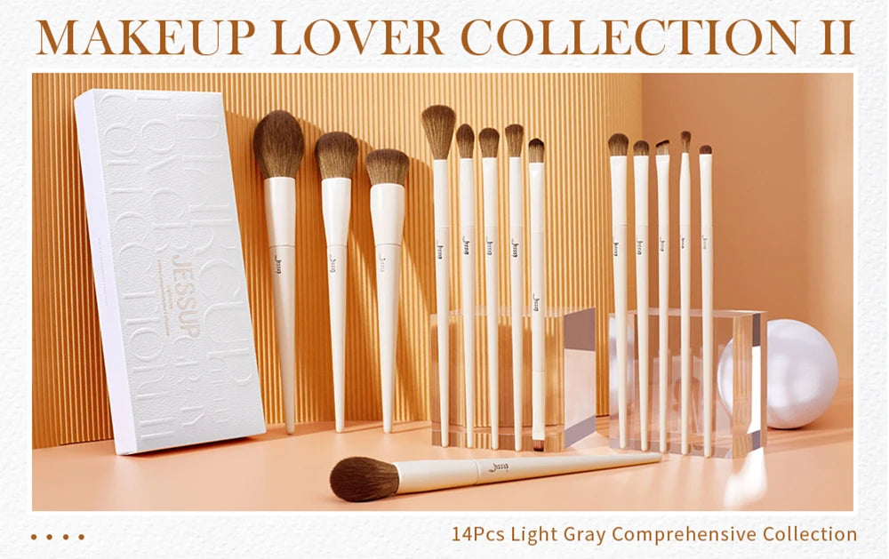 Jessup T329 Makeup Brush Set – 10–14 Piece Professional Synthetic Brush Collection